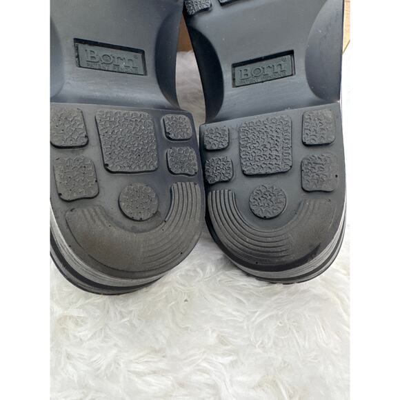 Born Mount II Black Leather Platform Clogs Size 9 Comfort Slip-On Shoes like new - Picture 15 of 16